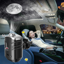 Load image into Gallery viewer, Car aromatherapy starry sky light air freshener, diffuser with starry sky projection, Saturn moon ceiling light rechargeable car decoration light, 2 adjustable modes, automatic on/off intelligent car accessories