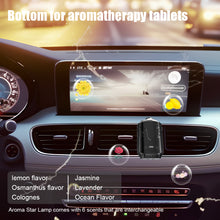 Load image into Gallery viewer, Car aromatherapy starry sky light air freshener, diffuser with starry sky projection, Saturn moon ceiling light rechargeable car decoration light, 2 adjustable modes, automatic on/off intelligent car accessories
