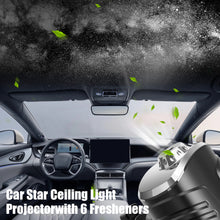 Load image into Gallery viewer, Car aromatherapy starry sky light air freshener, diffuser with starry sky projection, Saturn moon ceiling light rechargeable car decoration light, 2 adjustable modes, automatic on/off intelligent car accessories
