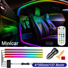 Load image into Gallery viewer, Car Door Frame LED Ambient Lights - Wireless Invisible Stream of Colorful Light for Enhanced Driving Comfort, USB-Powered (No Wiring Needed), Vehicle Lighting Upgrade, Streamlined Lighting Design, Without Battery

