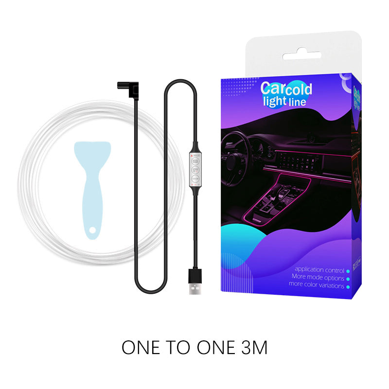 colorful car decoration fiber line