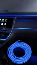 Load image into Gallery viewer, car interior cool light usb Ice Blue El Wire Auto Atmosphere Decorative Lamp Flexible Neon Light DIY
