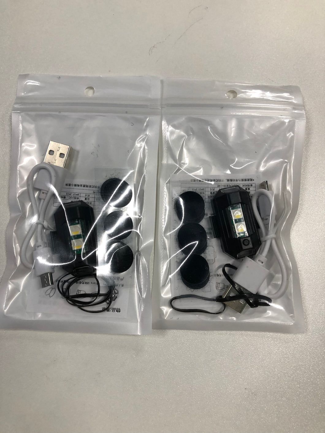 Mini USB Rechargeable flash light for car motocycle red,green,white